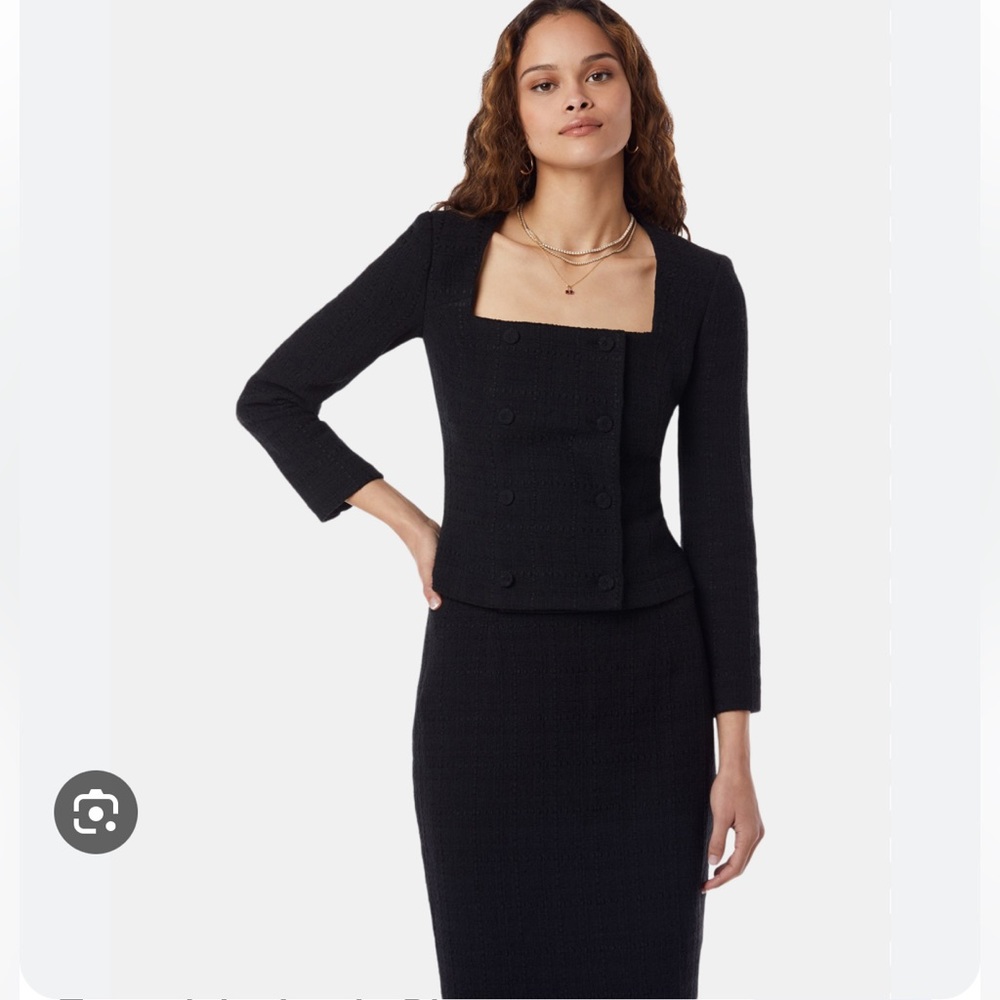 Favorite Daughter black tweed pencil skirt and jacket set